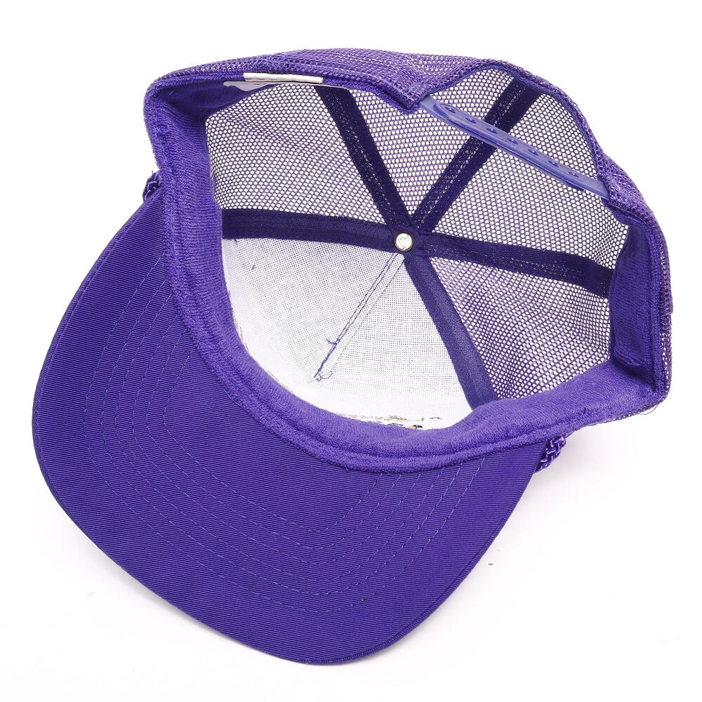 Rare Vtg Shank Racing #51 Embroidered Snapback Mesh Trucker Rope Cap Purple - Picture 8 of 9